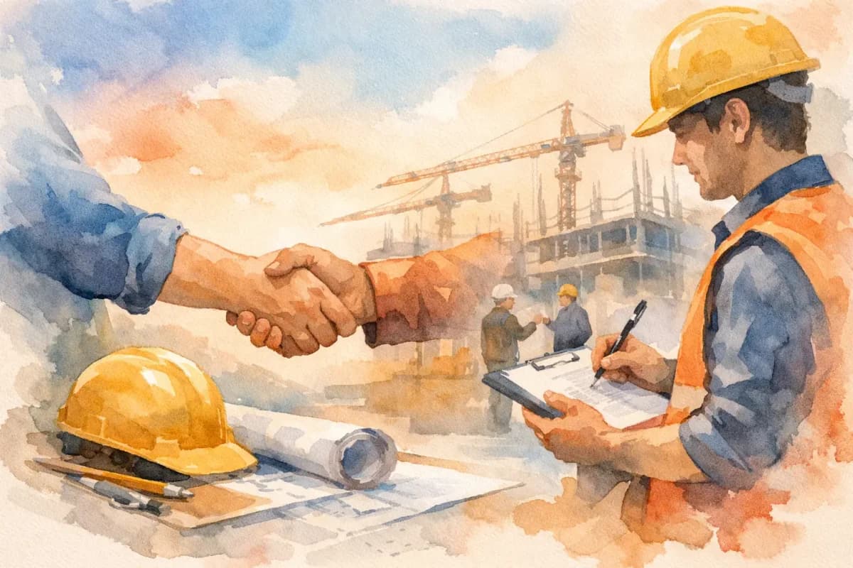 Fichaje laboral en construcción sin errores