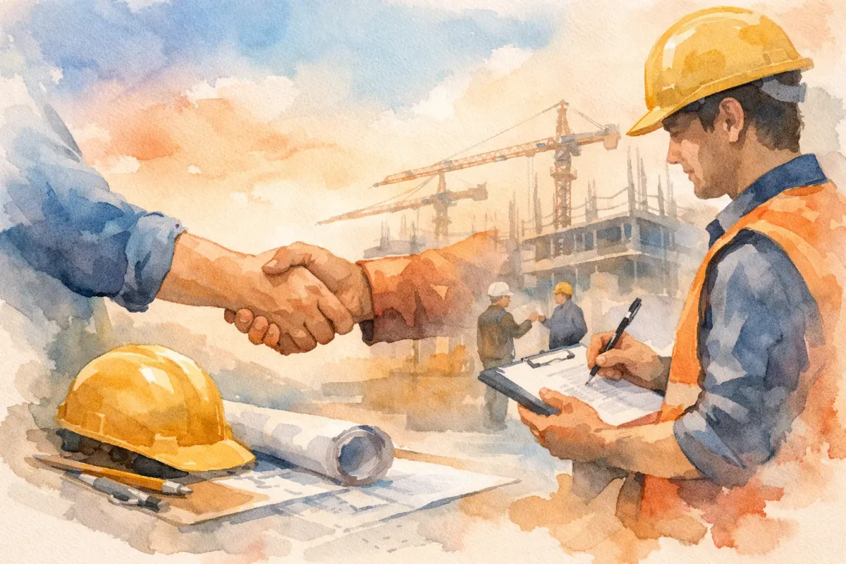 Fichaje laboral en construcción sin errores